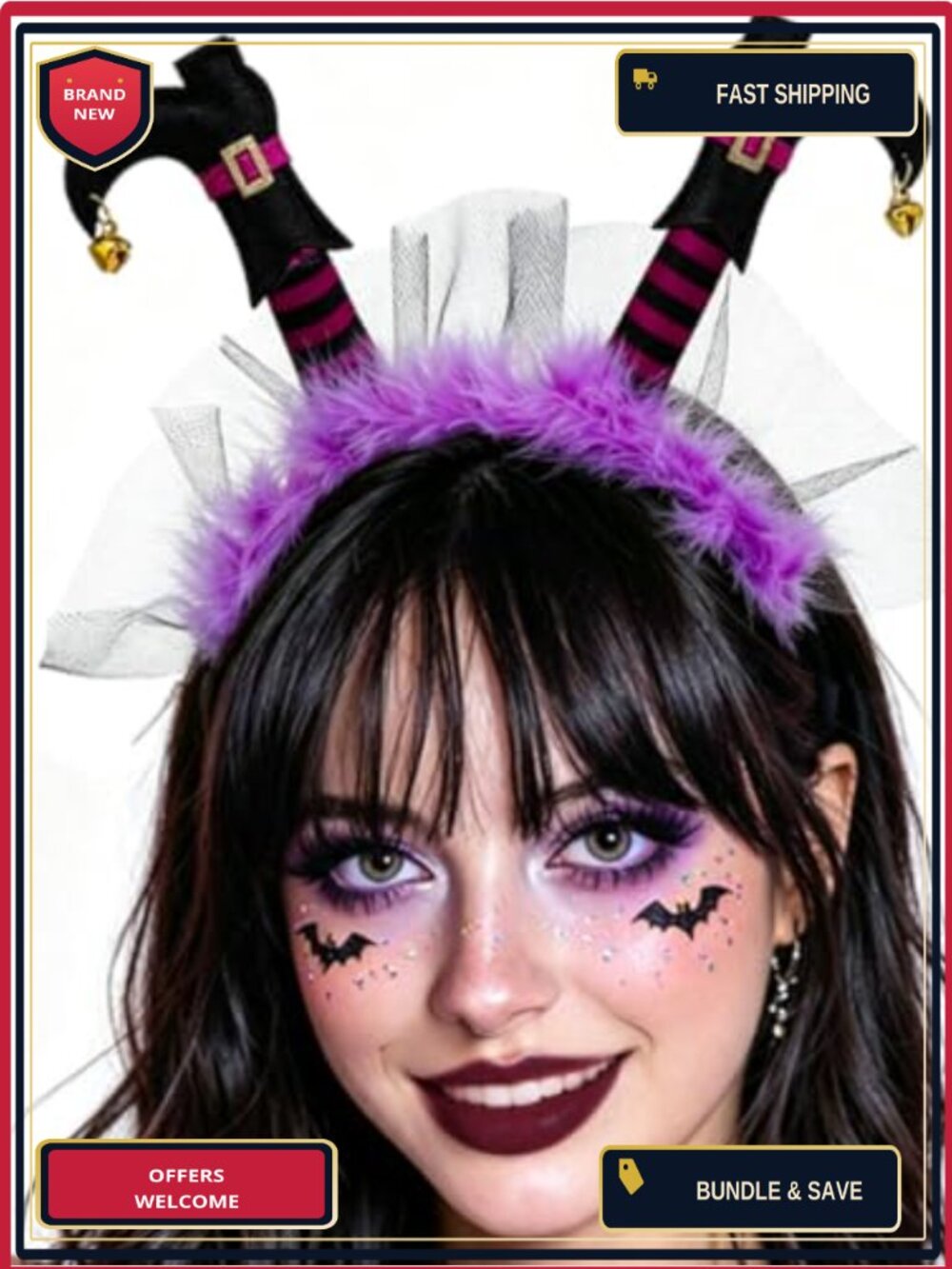 Halloween Witch Legs Headband Cosplay Costume Hair Accessory